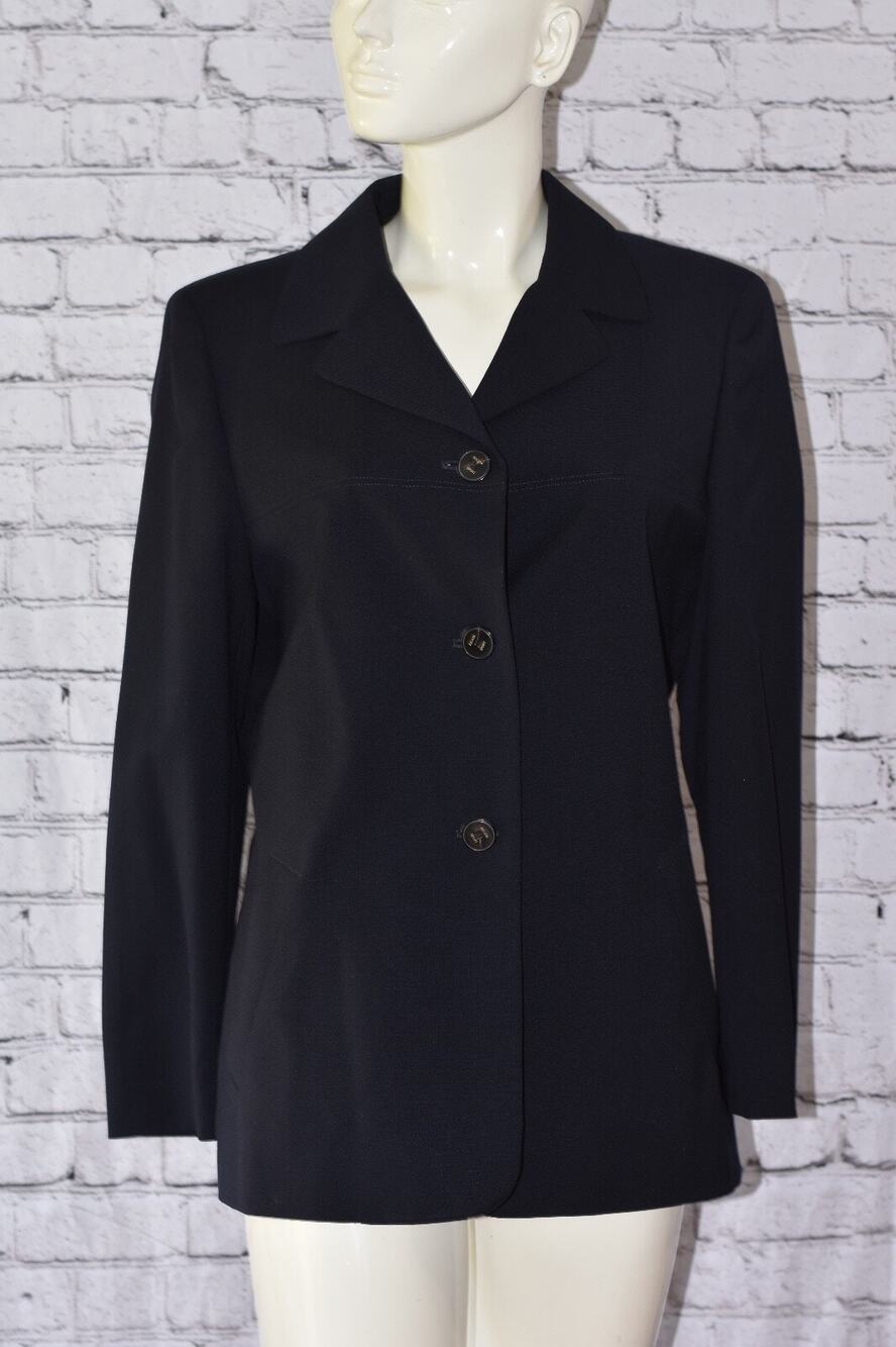 ESCADA Sport Designer Wool Navy Business Work Blazer Jacket Size: 34/4